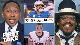 FIRST TAKE | "Chargers are a sneaky Super Bowl pick!" - Stephen A. & Newton on Chargers beat Broncos