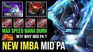 WTF OVERPOWER MID PA First Item Diffusal + Mask of Madness Max Speed Mana Burn Dota 2