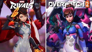 Marvel Rivals VS  Overwatch 2 - Details and Physics Comparison