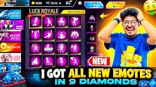 Free Fire New Emote Luck Royal | I Got Everything in 9 Diamonds  NOOB TO PRO - Garena Free Fire