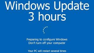 Windows Update Screen 3 hours REAL COUNT in 4K UHD !