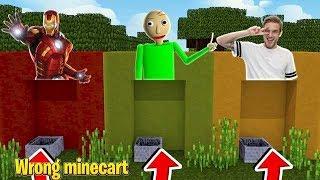 DON’T CHOOSE THE WRONG MINECART - NOOB vs PRO vs HACKER| Minecraft Little Kelly