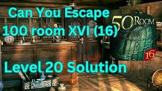 Can you escape the 100 room 16 Level 20 Solution