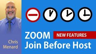 Zoom - Join Before Host with Time Limits