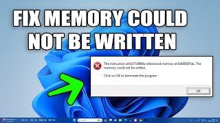 How to Fix the The Memory Could Not Be Written Error in Windows
