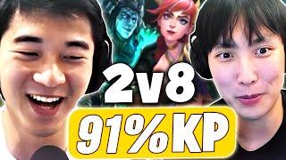 WE WENT 91% KP IN 34-MINUTE GAME! ft. Doublelift | Biofrost