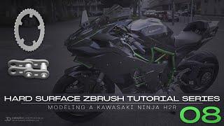 Hard Surface ZBrush Tutorial Series // Modeling A Kawasaki Ninja H2R // 08