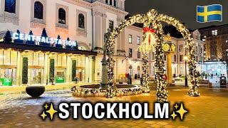 Sweden, Stockholm Christmas Lights Tour 2024 (4K)