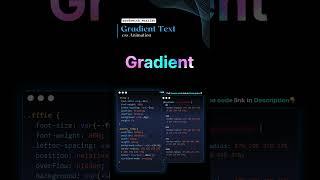 Gradient Animated Text #codewith_muhilan #css #coding