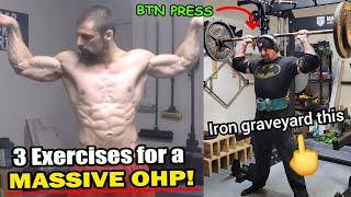 3 UNDERRATED Exercises to Blow Up Your Overhead Press (Don't Let ATHLEAN-X See #3!)