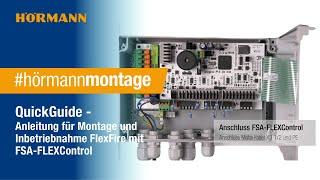 QuickGuide - Anleitung für Montage und Inbetriebnahme FlexFire mit FSA-FLEXControl | Hörmann