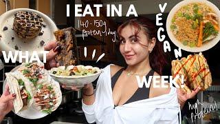 WHAT I EAT IN A WEEK // on a bulk, vegan, high protein, gaining weight!