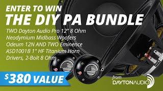 Enter to WIN this DIY PA Speaker Kit!