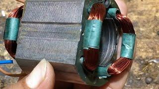 Tutorial melilit ulang stator/spull gerenda MODERN S1M-100B.yg sudah korslet/gosong.