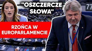 "Oszczercze słowa". Rzońca atakował w Europarlamencie. Bronił polskich rolników