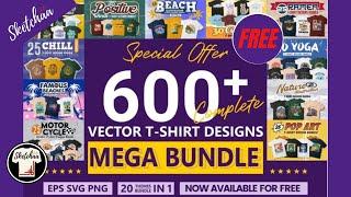 free t-shirt designs | 600 t-shirt designs with commercial licnese