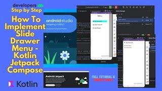 How to Create a Navigation Drawer Menu With Jetpack Compose - Android Studio Tutorial