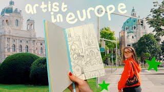 VIENNA + PRAGUE  artist travel vlog  sight-seeing & painting in europe 