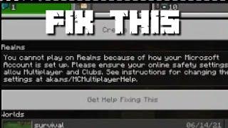 How to fix You cannot play multiplayer || Minecraft Pe