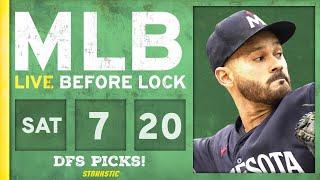 MLB DFS Picks Today 7/20/24: DraftKings, FanDuel & PrizePicks Baseball Lineups | Live Before Lock
