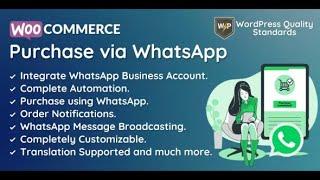 WooCommerce Purchase via WhatsApp - Orders | Notifications | Automation By devdiggers