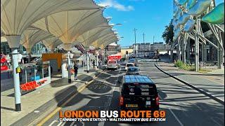 Morning Ride through East London: London Bus Route 69 from Canning Town to Walthamstow