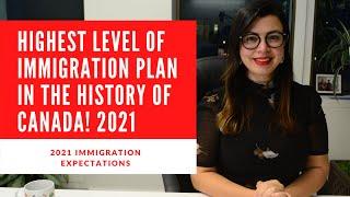 2021 EXPECTATIONS! HIGHEST LEVEL OF IMMIGRATION PLAN IN THE HISTORY OF CANADA