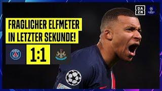 Mbappe gleicht Donnarumas Patzer aus: PSG - Newcastle United | UEFA Champions League | DAZN