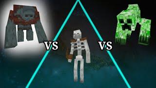 mutant bouldering zombie VS mutant skeleton VS mutant creeper