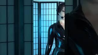 Latex Catsuit Lara Croft Cosplay #shorts