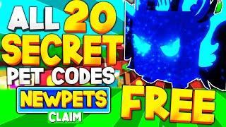 ALL 20 *SECRET PET* CODES in BUBBLE GUM SIMULATOR (Roblox Codes)