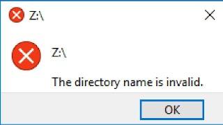  The directory name is invalid fix