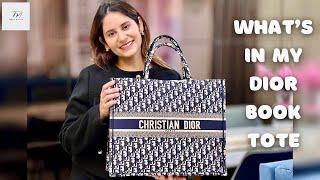 WHAT’S IN MY TRAVEL BAG | REVIEW ON DIOR BOOK TOTE | GIVEAWAY ️ | TANYA MISHRA