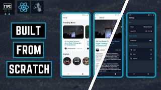 React Native News Feed App | Dark & Light Theme Project #1