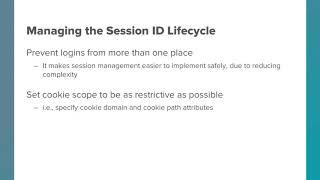 Introduction to Session Management - Identifying Security Vulnerabilities