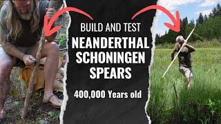 BUILD and TEST 400,000 Year Old NEANDERTHAL Throwing Spear #survival #neanderthal #ancienthistory