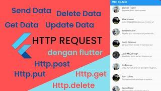 Flutter Http Request Fetch Get Send Create Post Update Put Delete Data Connect To Rest Api Internet