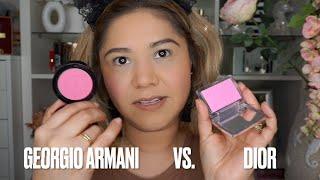 ARMANI BEAUTY Luminous Silk Glow Ecstasy Blush  Vs. Dior Backtage Rosy Glow Blush