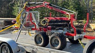 Testing the limits of my ATV hydraulic timber trailer.