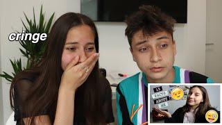 my brother and i REACTED to my FIRST yt video | Daila Carisa