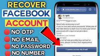 How To Recover Facebook Account Without email and Phone Number 2022