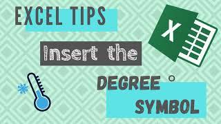 EXCEL TIPS | How to insert the degree symbol?