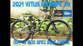 BIKE SPEC CHECK DAY - 2021 VITUS ESCARPE CR 29er