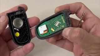 Jeep grand Cherokee wk2 replacement battery in remote control smart key замена батарейки на ключе