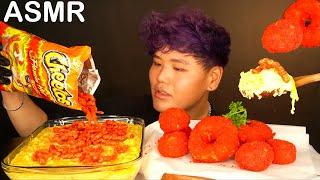 ASMR CHEESIEST MAC N CHEESE + HOT CHEETOS MAC N CHEESE BALLS | MUKBANG | COOKING+EATING 치즈볼 먹방