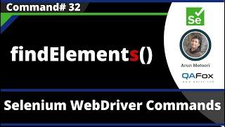 findElements() Command - Selenium WebDriver