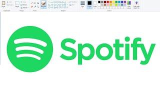 How to draw Spotify Logo in Ms Paint | Spotify Logo Drawing | Ms Paint.