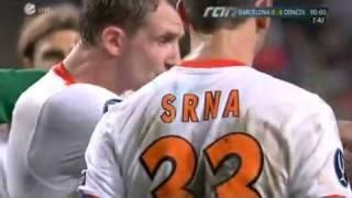 Barcelona - Shakhtar : Fight Messi x Srna [ UEFA Supercup ]