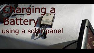 The easiest and least expensive way to charge a battery with a solar panel.