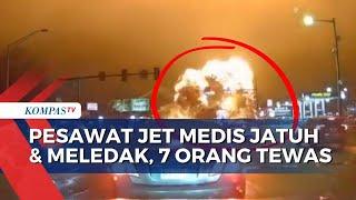 Pesawat Jet Rombongan Medis dari Meksiko Jatuh di Philadelphia, 7 Orang Tewas!